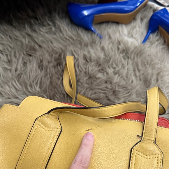 Aldo Vibrant Yellow and Red Tote Bag - Picture 8 of 13